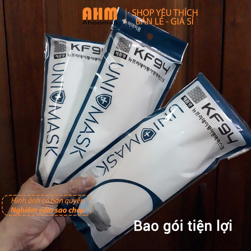 Thùng 300 chiếc Khẩu trang 4 Lớp KF94 UNI MASK Chính hãng
