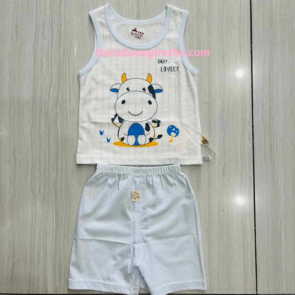 Bộ Ba Lỗ Cotton Cho Bé Mùa Hè- Bộ cotton ba lỗ , bộ sát nách bé trai bé gái