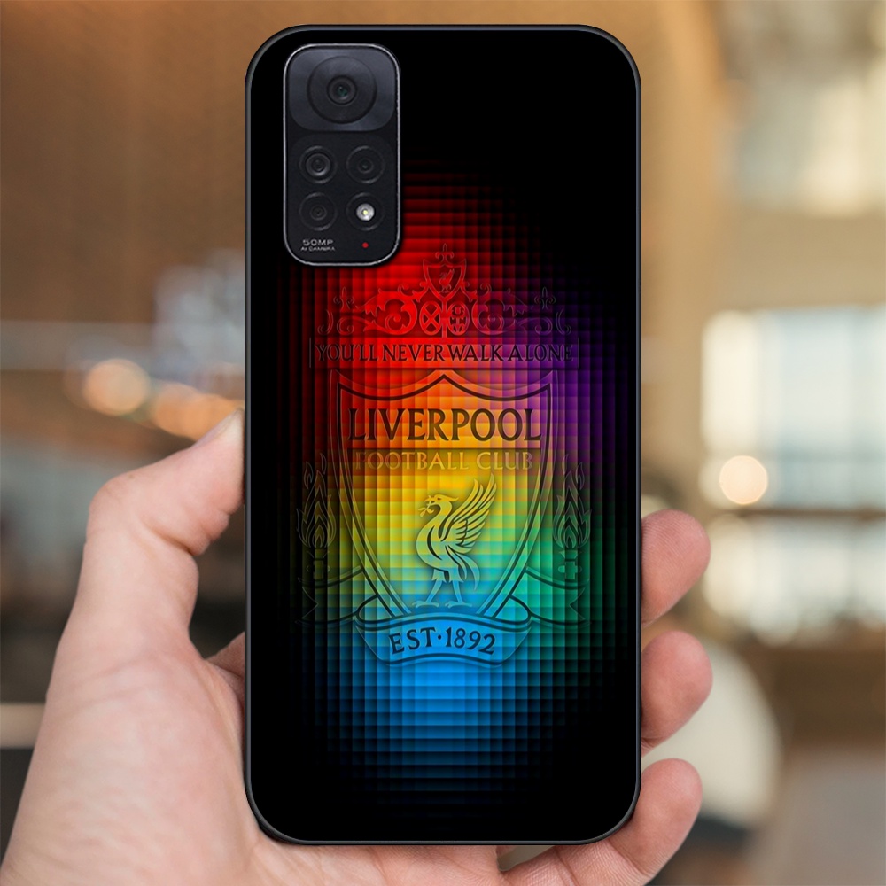 Ốp lưng Xiaomi Redmi Note 11, Note 11s viền đen in hình Liverpool FC