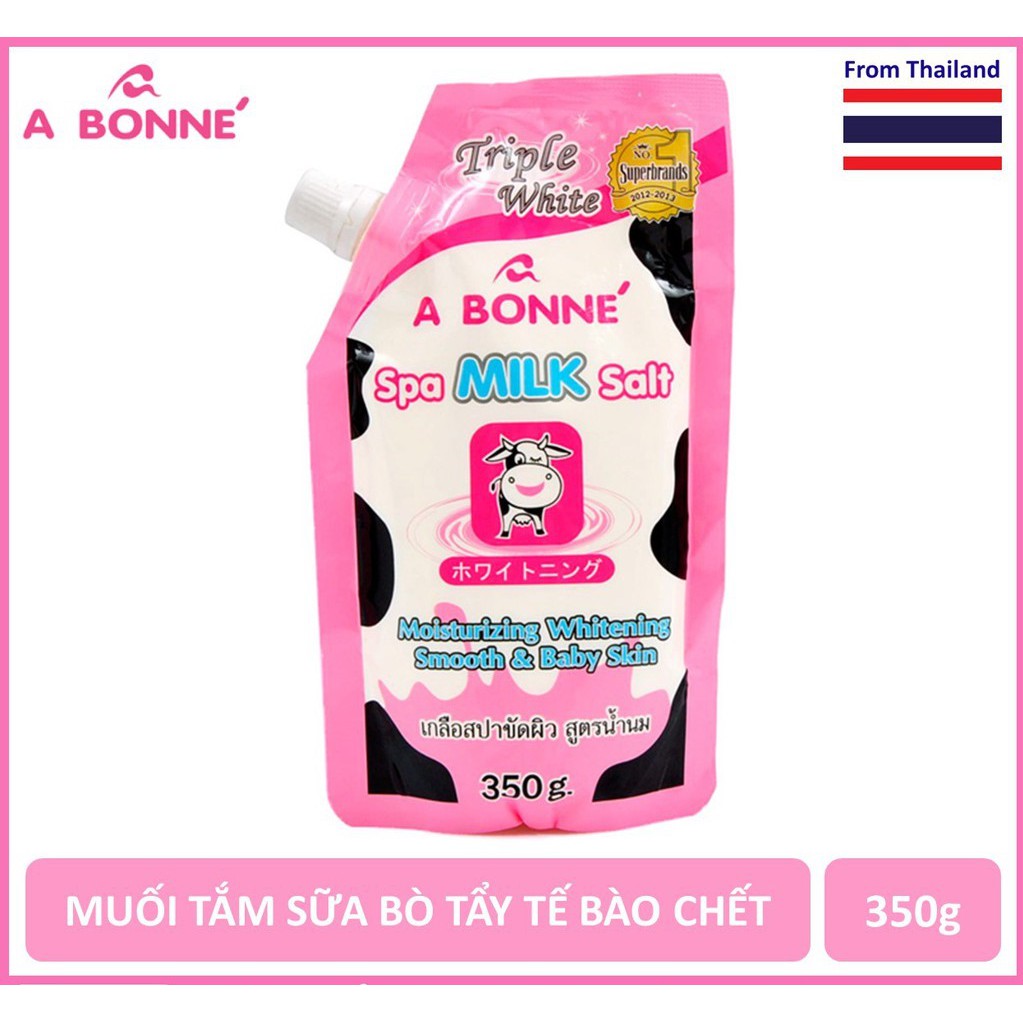 Muối tắm sữa bò tẩy tế bào chết A Bonne Spa Milk Salt Thái Lan 350gr