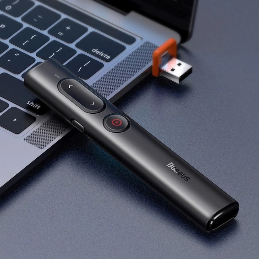 Bút trình chiếu thông minh Baseus Orange Dot PPT Wireless Presenter cho Macbook/Windows/ Android - LV893