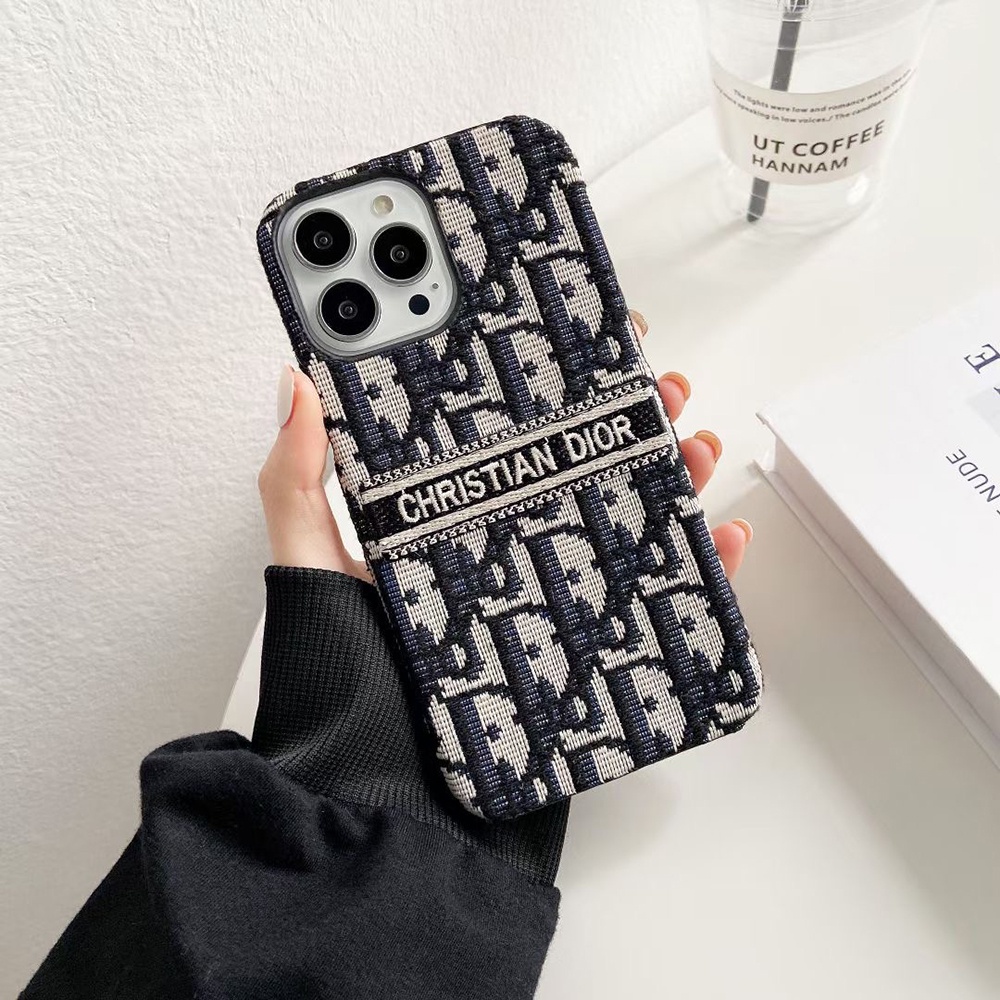 Ốp Điện Thoại Cứng Thêu Logo Cho iPhone13 Promax 12 11 Pro Max X XR Xs Max Se 2020 7 8 Plus 14Promax