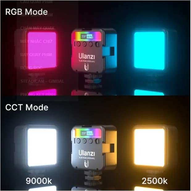 [Mã 154ELSALE2 giảm 7% đơn 300K] Đèn led video VL49 RGB Ulanzi