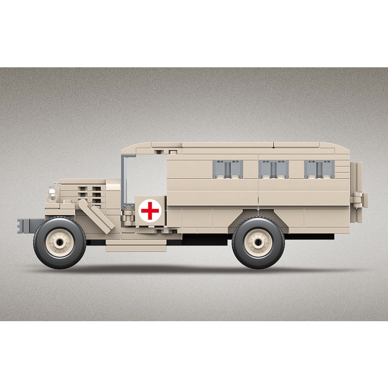 Set 334 Mô Hình Xe Cứu Thương WW2 GAZ-55 Mới