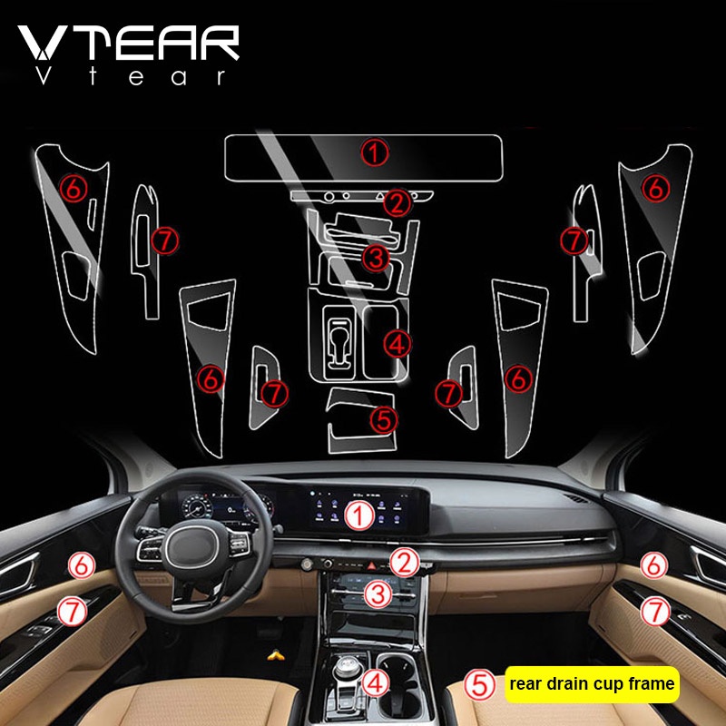 Miếng Dán TPU Chống Trầy Trang Trí Bảng Điều Khiển Trung Tâm Cho Kia Carnival KA4 2023 2022 2021 LHD or RHD / Kia Carnival KA4 2022