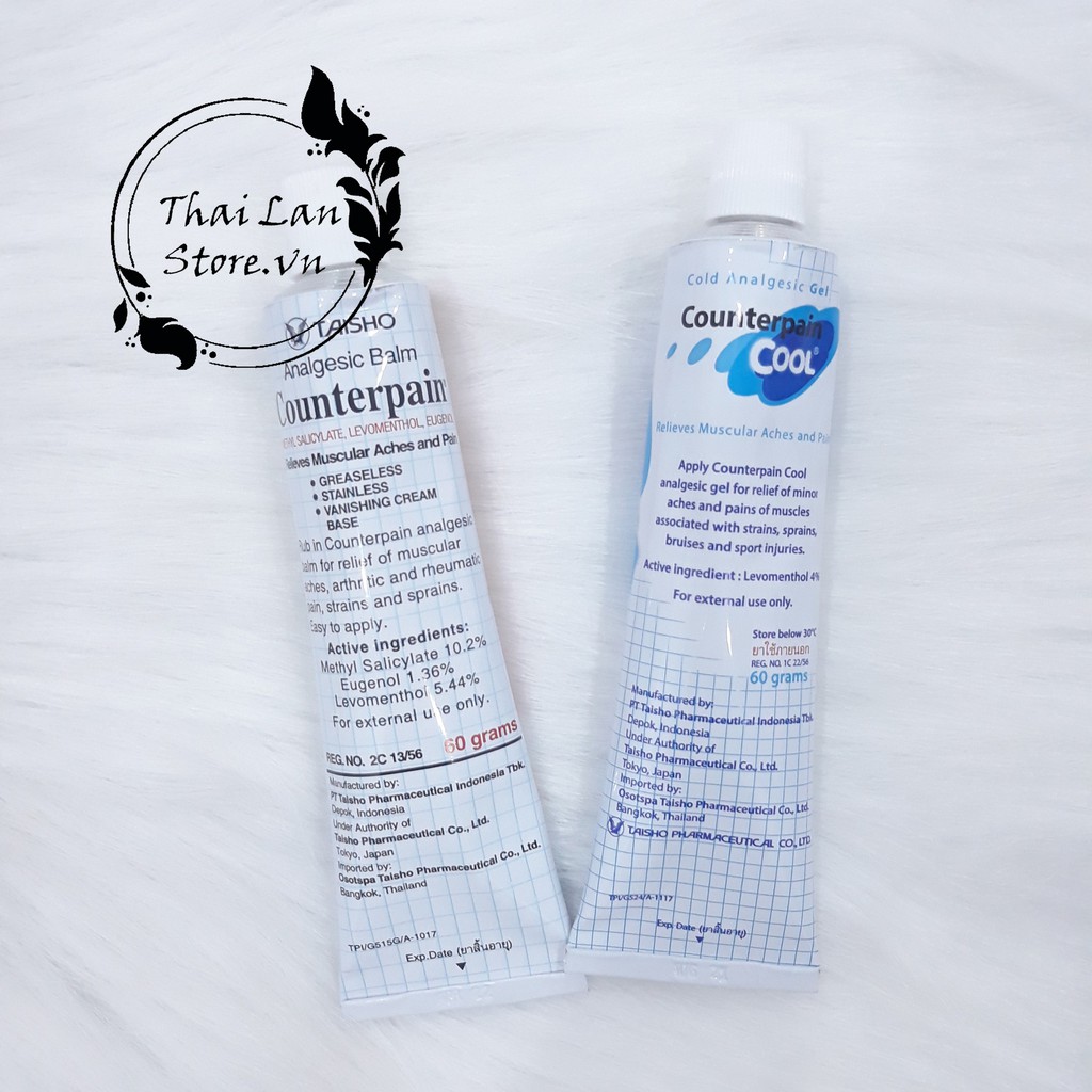 Cao xoa bóp Counterpain Thái Lan 60g dành cho thấp khớp, viên khớp hoặc khuỷu tay quần vợt