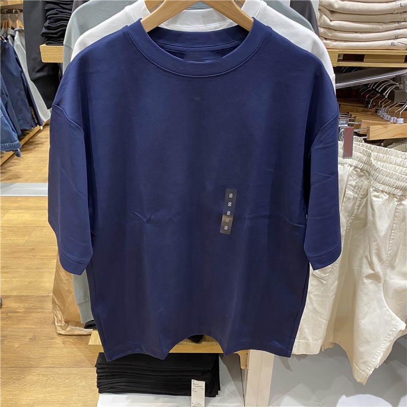 Áo Thun Ngắn Tay UNIQLO Dáng Rộng Cổ Tròn Thời Trang Xuân Hè Cho Nam Và Nữ435806