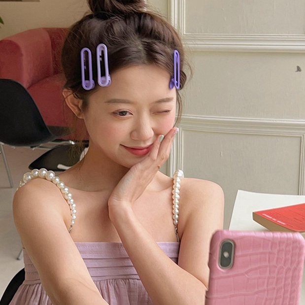 Set 3 kẹp tóc bản lớn màu sắc Tawan