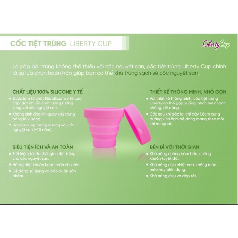 [Mã FMCGMALL -8% đơn 250K] Cốc Nguyệt San Liberty Cup