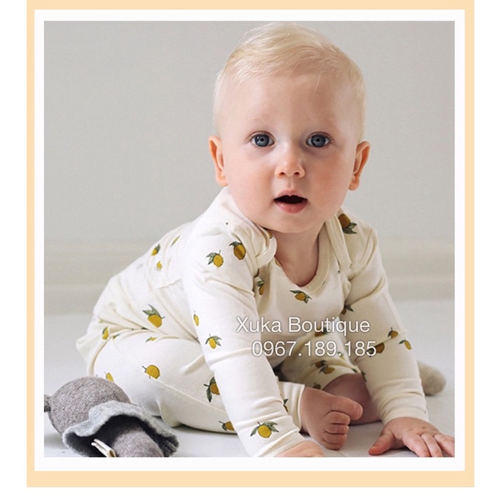 Bộ Body Cho Bé 0-2 Tuổi Style Hàn Quốc Cotton Tự Nhiên Dài Tay Thu Đông Hoạ Tiết Dễ Thương Cực Đẹp