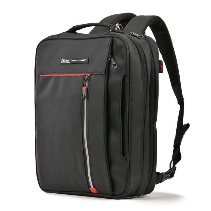 Cặp đen đa năng Mr Vui 417 cho học sinh cấp 2 cấp 3 có ngăn laptop 14 inch 38 x 29 x 13 cm