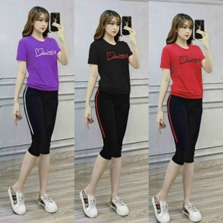 Đồ bộ thể thao nữ cao cấp thêu logo