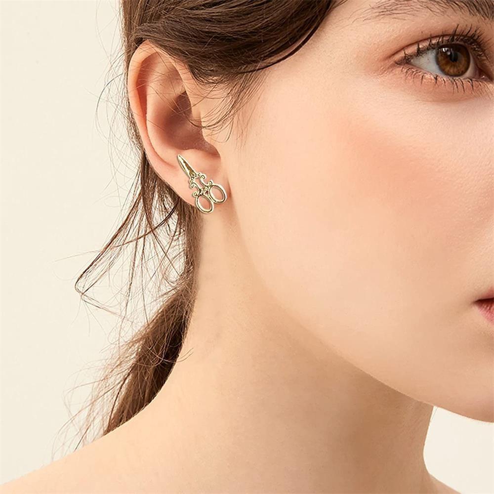 1 Khuyên Tai Hình Cây Kéo Nhỏ Thời Trang Cho Nam Và Nữ
