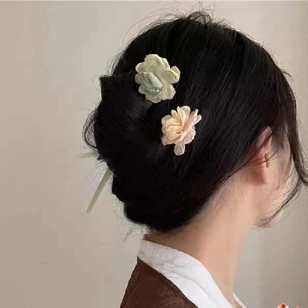 BACK2LIFE Trâm Cài Tóc Hình Hoa Phong Cách Trung Hoa Cổ Điển Cho Cô Dâu