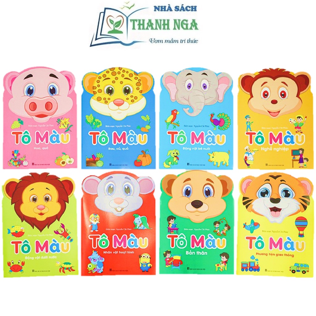 Sách - Bộ 8 Quyển Bé Tô Màu Theo Chủ Đề phát triển sự sáng tạo cho bé