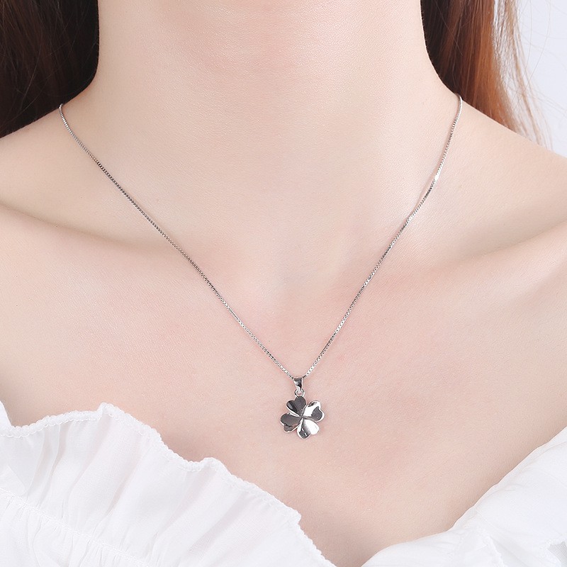 Vòng Cổ Nữ Bạc S925 Hình Cỏ lá Thiết Kế Đơn Giản Sang Trọng M2571 - Bảo Ngọc Jewelry