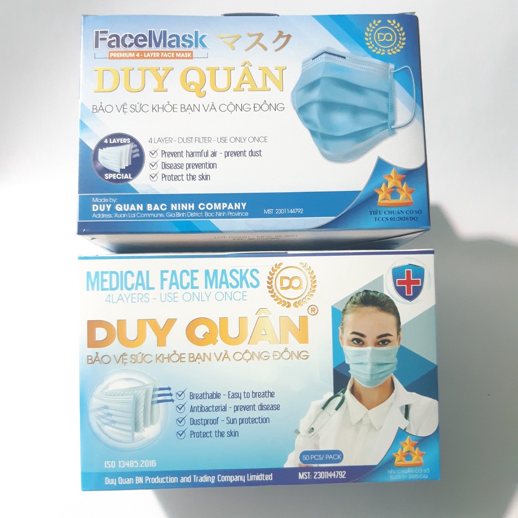 [Sale 3 Ngày]Khẩu Trang Y Tế 4 Lớp Kháng Khuẩn Và Không Kháng Khuẩn Duy Quân Xuân Lai hộp 50 Chiếc | BigBuy360 - bigbuy360.vn