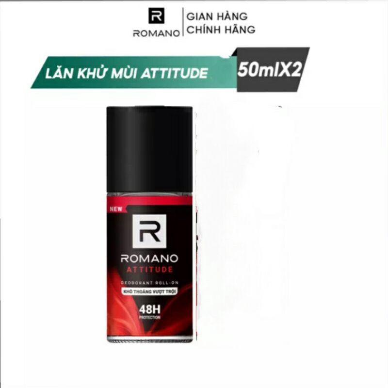 LĂN KHỬ MÙI KHÔ THOÁNG VƯỢT TRỘI 48H HƯƠNG NƯỚC HOA Ý ROMANO ATTITUDE 50ML