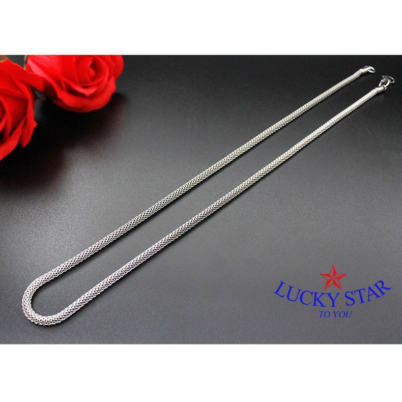 Dây chuyền nam xích cuộn kiểu da rắn độc đáo thời trang không đen