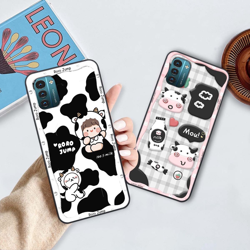 Ốp lưng Nokia G11-G21 in hình gấu cute,bò sữa 3D cute dễ thương bảo vệ điện thoại.