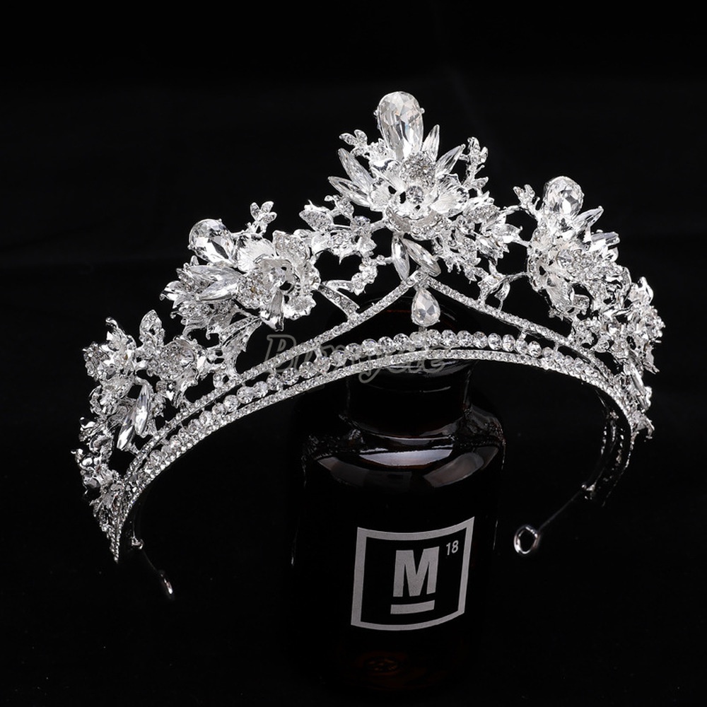 Vương Miện Đính Đá Thời Trang Châu Âu Cho Cô Dâu