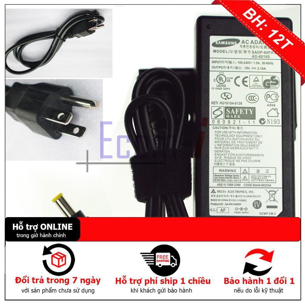 Sạc Dành Cho Laptop Samsung 19V - 3.16A 60W