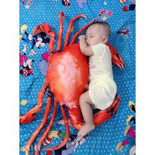 Gối ôm 3D Tôm Cua Ghẹ size 1m, Gối ôm Cua, Gấu Bông cho bé Cua 3d, tôm 3d, ghẹ 3d