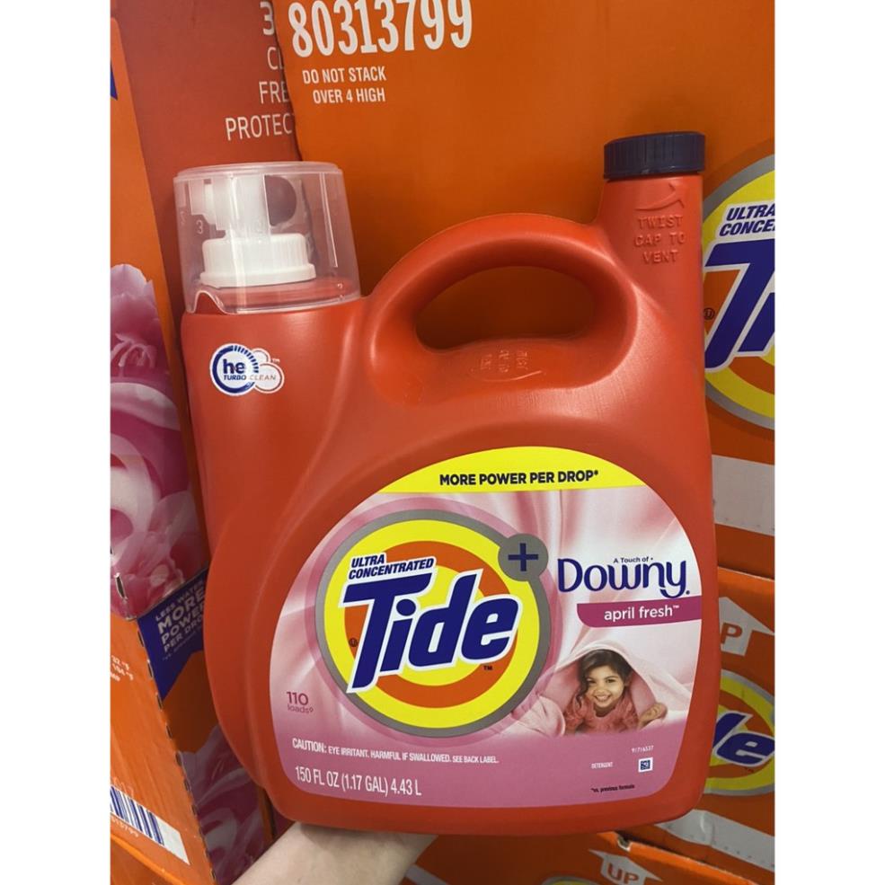 [ Mẫu mới date 2025] Nước Giặt Xả Tide Ultra Downy April Fresh 4.43L - Mỹ