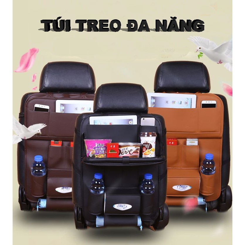 ⚡️TIỆN DỤNG⚡️Túi treo sau ghế ô tô, túi đựng đồ sau ghế xe hơi chất liệu da PU cao cấp.