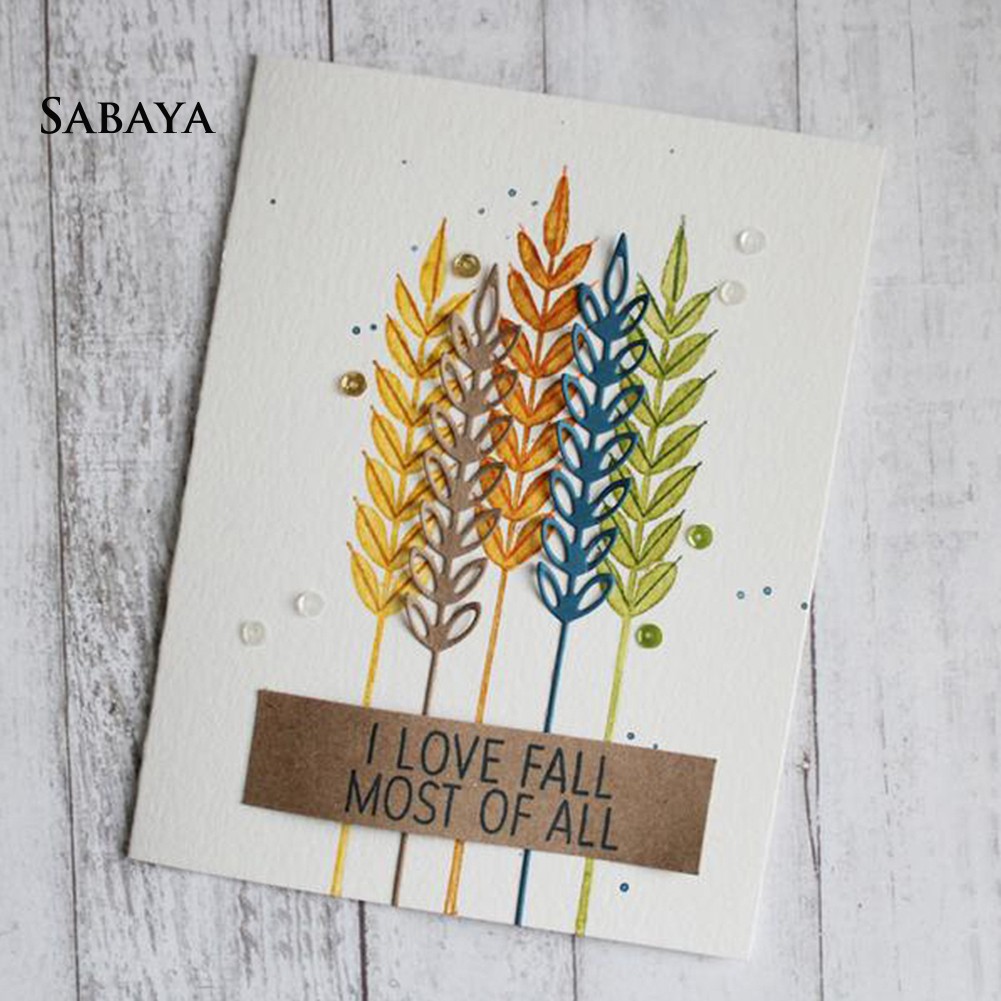 Khuôn Cắt Giấy Làm Từ Kim Loại Hình Cây Lá Trang Trí Scrapbook