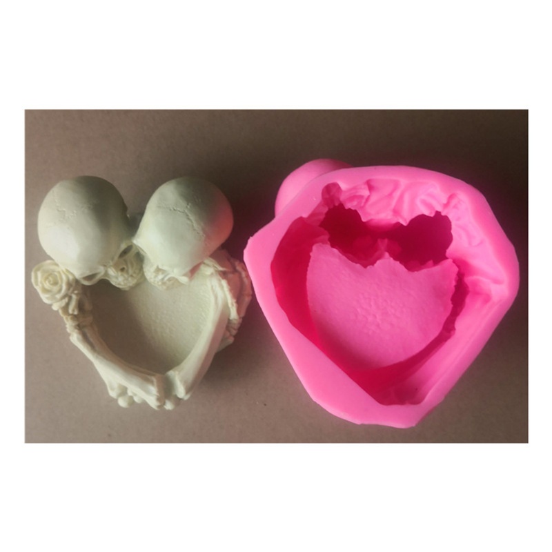 Khuôn Silicone Hình Đầu Lâu Làm Trang Sức Epoxy DIY