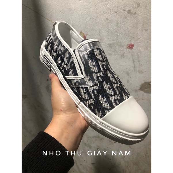 -Giày thể thao nam -giày lười slipon dior cao cấp full box-đế khâu,ca su dẻo chống trơn bao êm | BigBuy360 - bigbuy360.vn