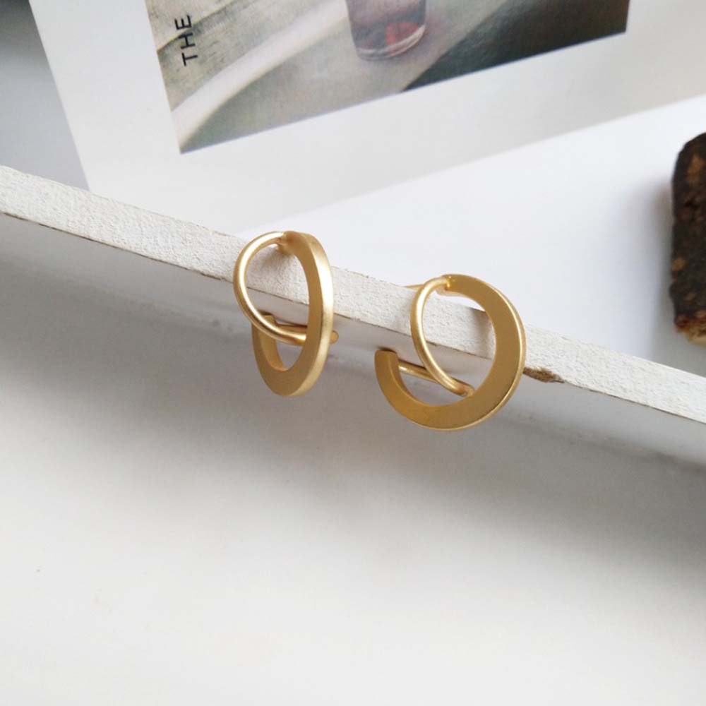 Hoa Tai Dáng Dài Thiết Kế Hình Học Sáng Tạo Cho Nữ