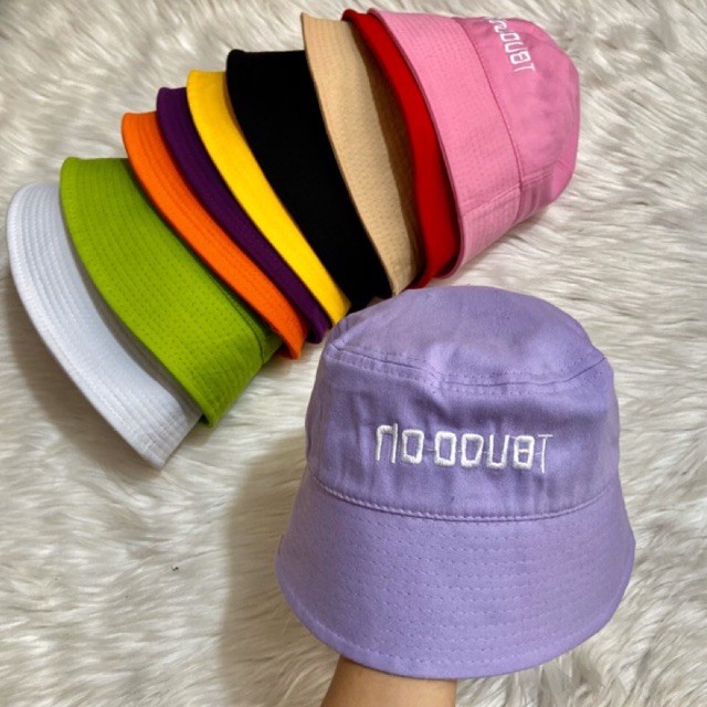 Nón Bucket Nam Nữ Thời Trang Vành Cụp Thêu Chữ No Oout