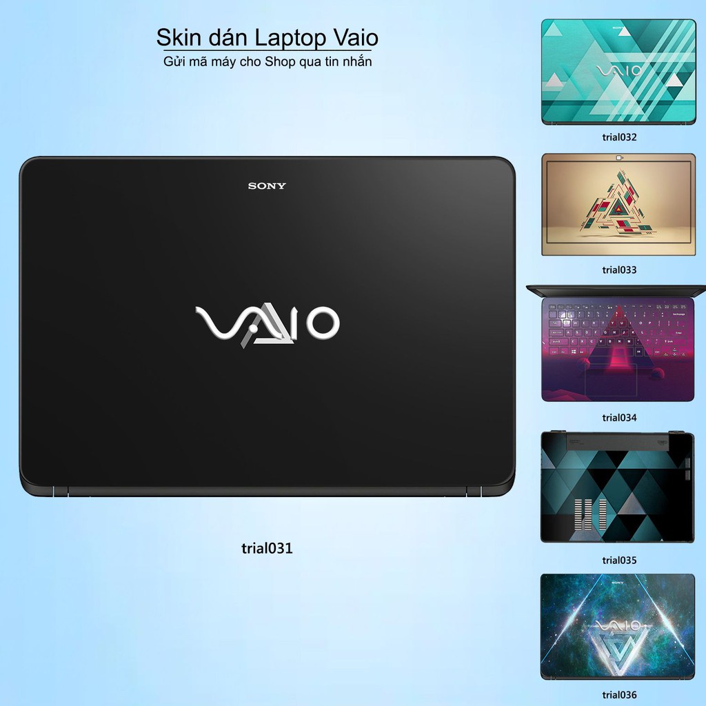 Skin dán Laptop Sony Vaio in hình Đa giác nhiều mẫu 6 (inbox mã máy cho Shop)