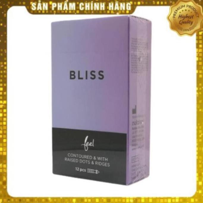 Chính hãng- LẺ 1 BAO - Bao Cao Su Feel Premium Bliss - Bcs gân gai