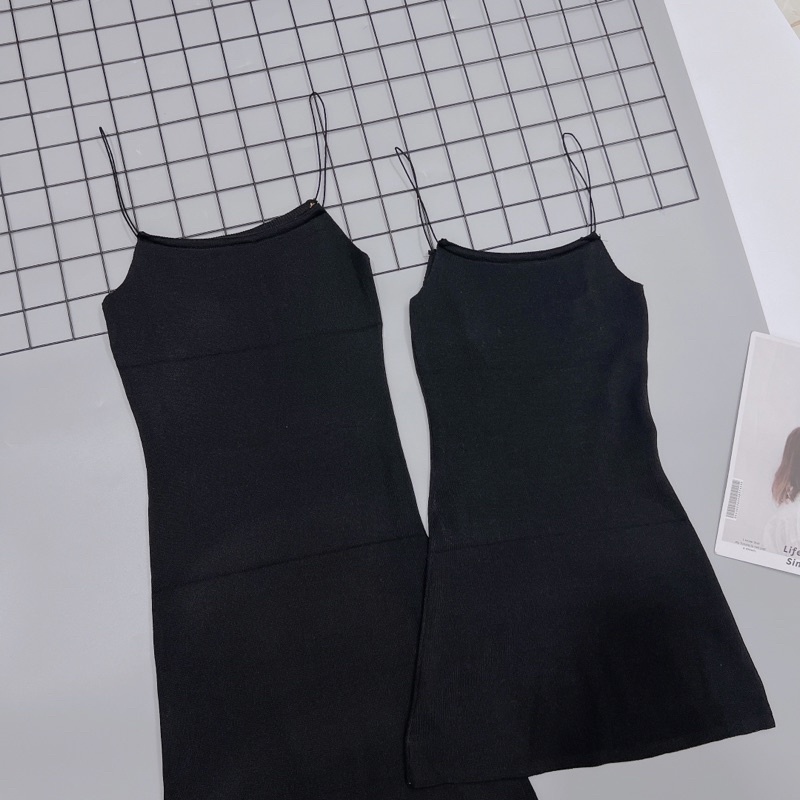Váy len body 2 dây bún tôn dáng, Đầm len dáng ôm hai dây sexxy AS377 - 374 - NhiNhi Shop