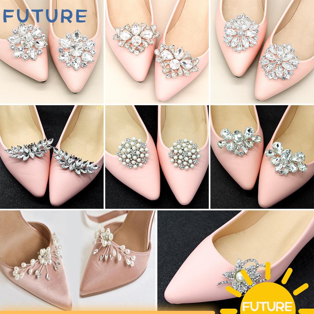 Tương Lai 1PC|Phụ Kiện Kẹp Giày Cao Gót Đính Đá Sáng Bóng Thời Trang Cho Nữ