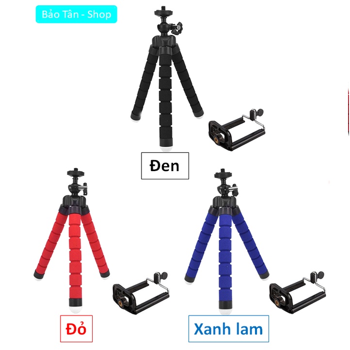 Giá đỡ điện thoại 3 chân điều chỉnh uốn cong trên mọi địa hình 3 màu sắc chất lượng cao.