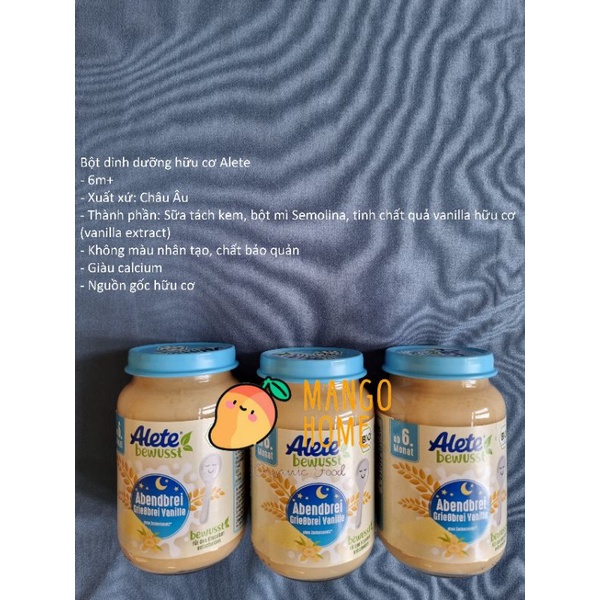 HŨ DINH DƯỠNG HỮU CƠ ALETE