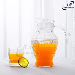 Bình rót thuỷ tinh nữ hoàng cao cấp, bình pha trà thuỷ tinh,bình đựng nước ép,sinh tố
