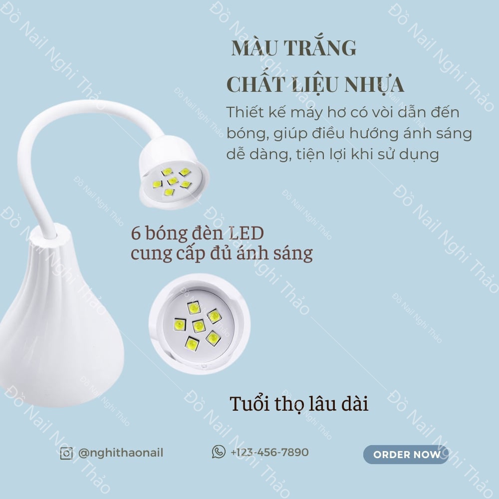 Máy hơ móng mini chân đứng