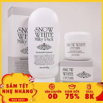 Kem dưỡng da mặt và body Snow White Milky Pack - dưỡng trắng bật tone - tự nhiên và đều màu ( chính hãng Hàn Quốc)