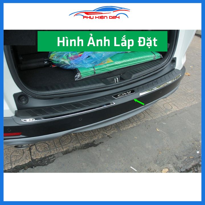 Ốp chống trầy cốp ngoài nhựa đen CRV 2019-2020-2021-2022-2023 hàng loại 1 dán cốp sau chống xước trang trí xe