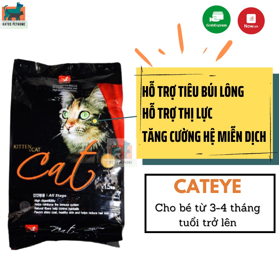 Thức ăn mèo Cateye bao 13.5kg - hổ trợ kiểm soát búi lông