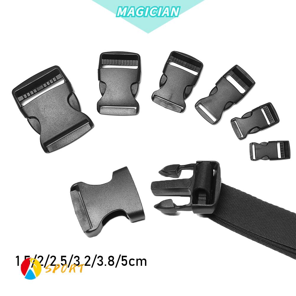 Bộ 2/5/10/20/30 khóa nhựa màu đen 6 kích thước có thể điều chỉnh cho quai balo