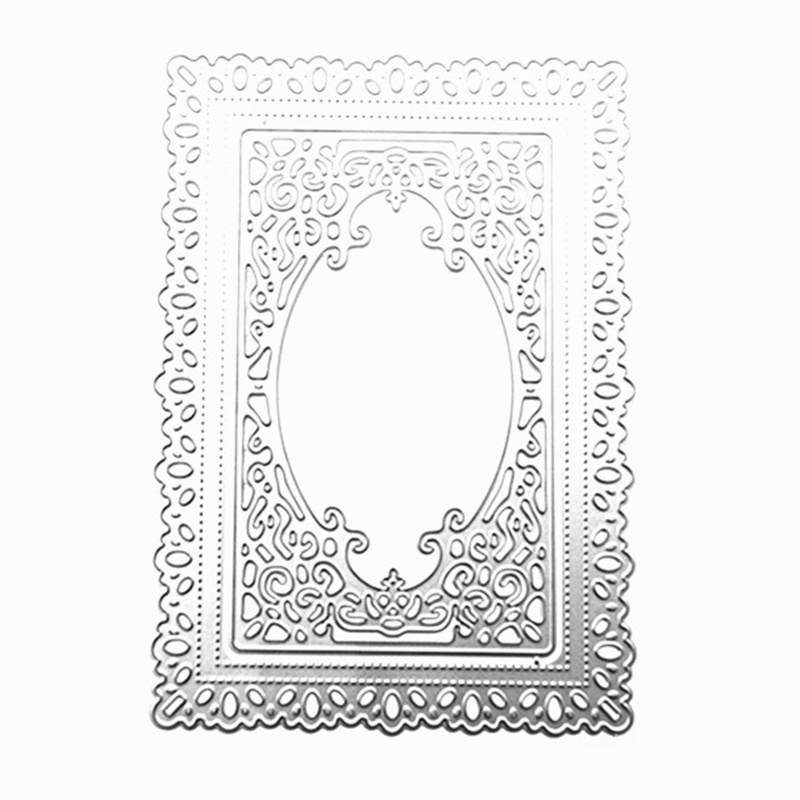 Khuôn Cắt Giấy Kim Loại Khung Chữ Nhật Xinh Xắn