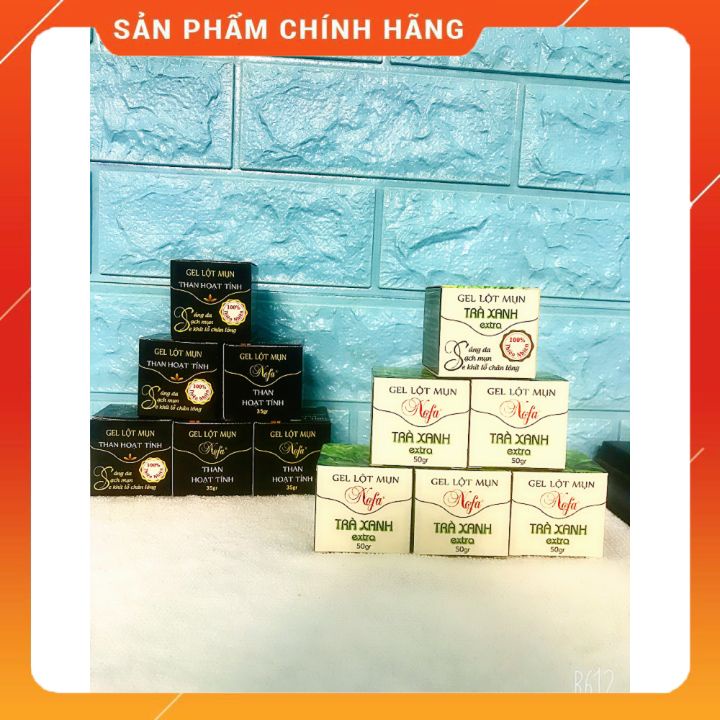 [tận gốc] gel lột mụn Nofa than tre +trà xanh  giúp tẩy  tế  bào chêt và  sạch mụn cám  làm se khít lỗ chân lông 100% $$