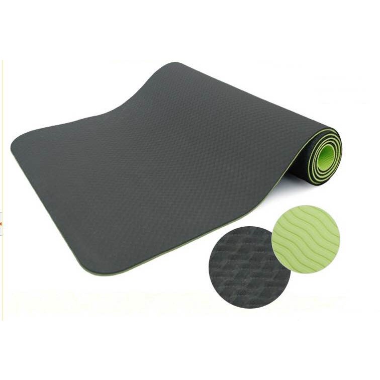 Thảm Tập Yoga,Gym dầy 6mm-8mm 2 lớp TPE cao cấp loại xịn chống trơn tuyệt đối.