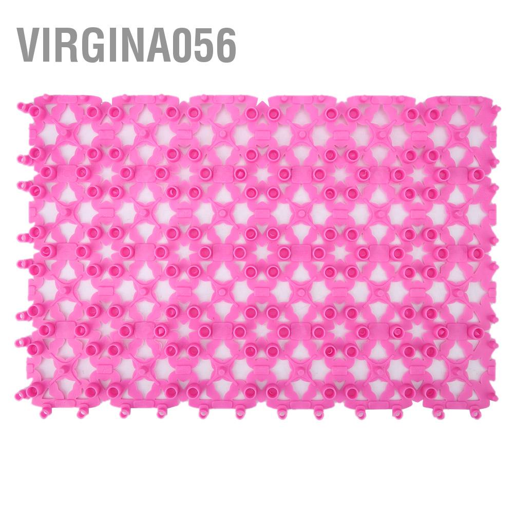Virgina056 4 Colors Dog Cat Pet Mat Plastic Spliced Hollow Anti-slip Pads for Cage Bathroom Floor